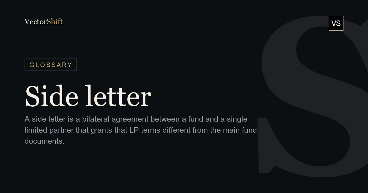Side letter — Glossary — VectorShift