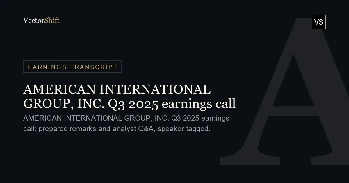 American International Group, Inc. Q3 2025 earnings call