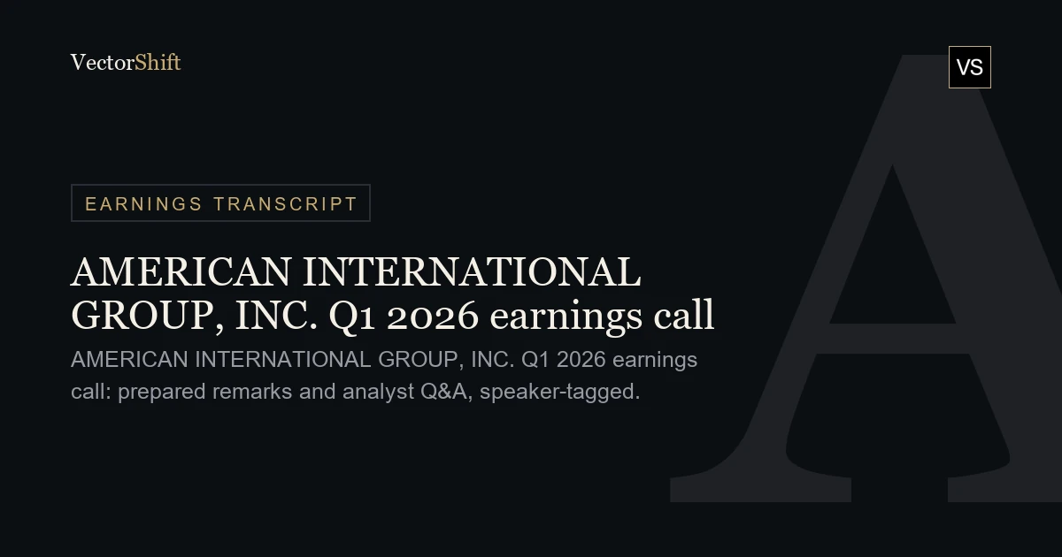 American International Group, Inc. Q1 2026 earnings call