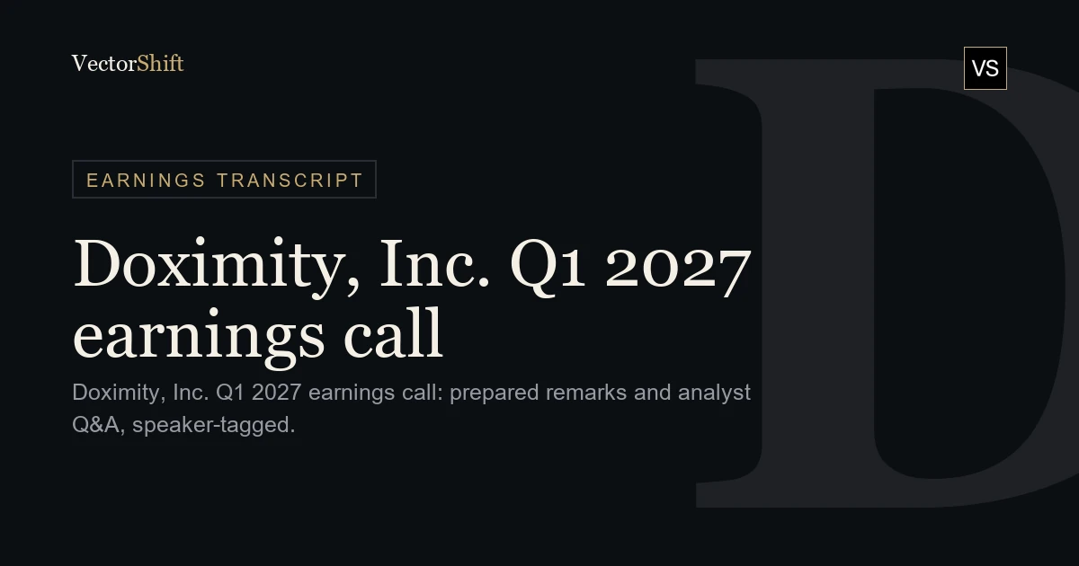 Doximity, Inc. Q1 2027 earnings call