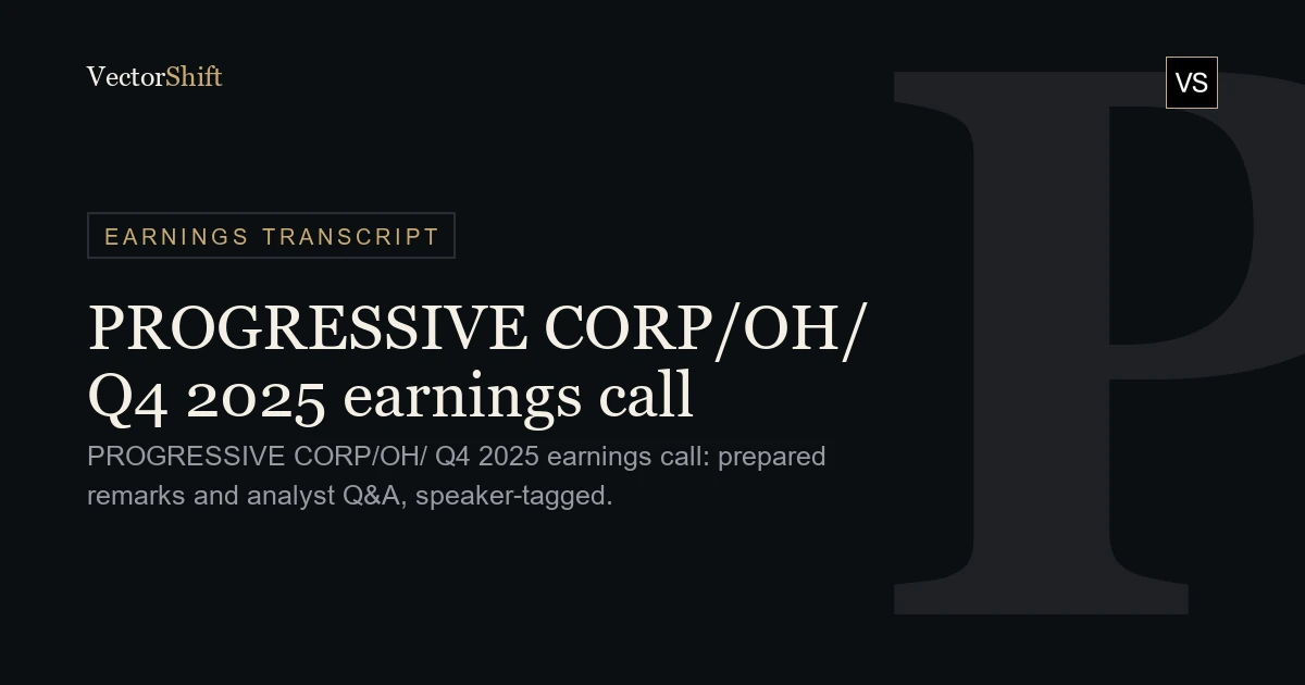 The Progressive Corporation Q4 2025 earnings call