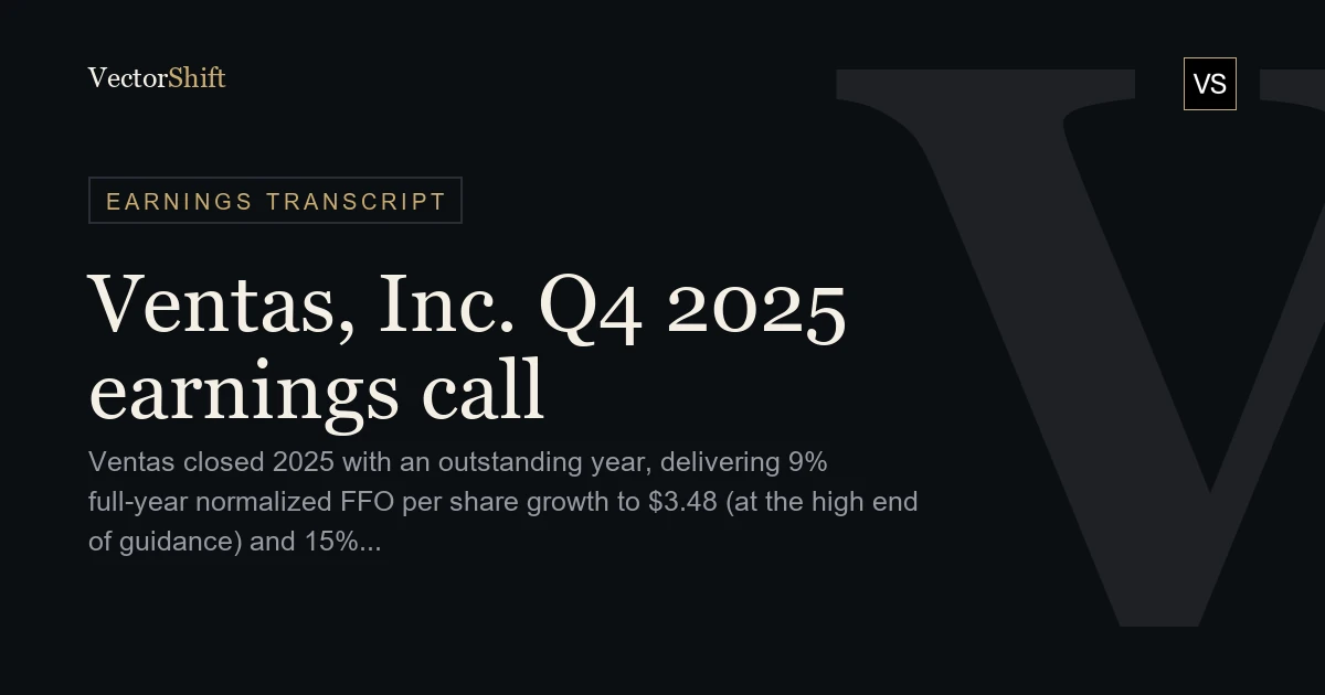 Ventas Inc. Q4 2025 earnings call