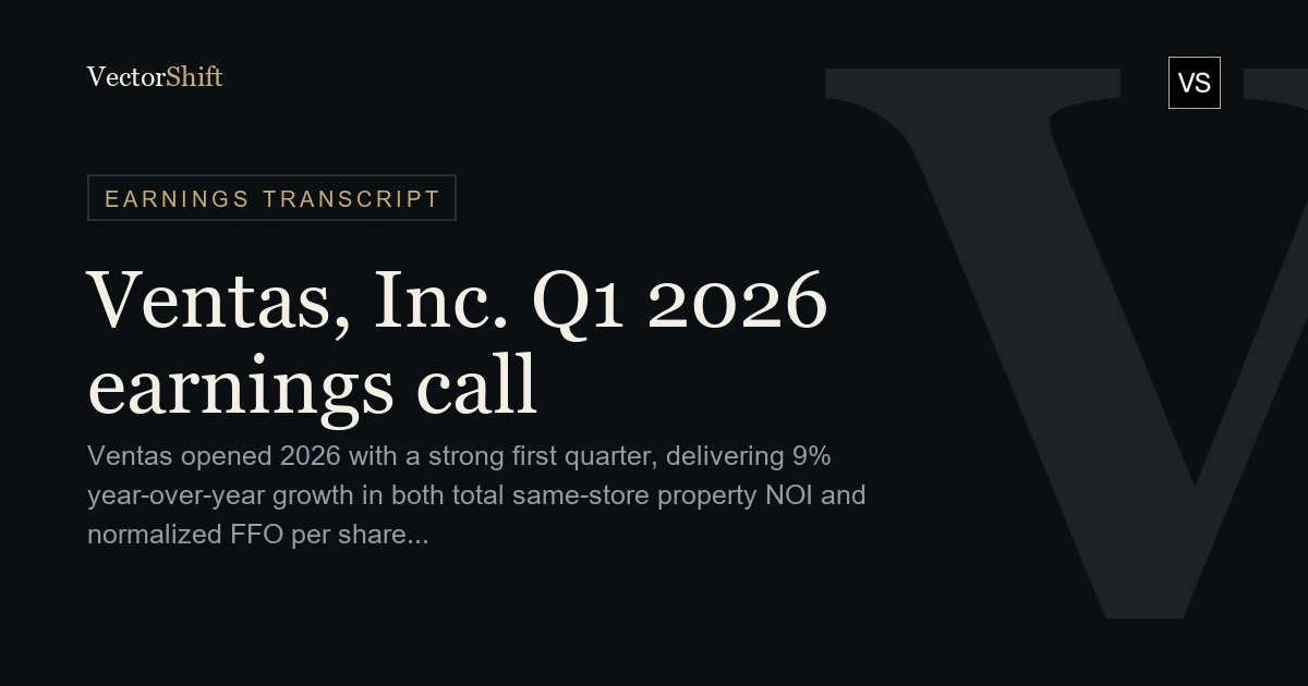 Ventas Inc. Q1 2026 earnings call
