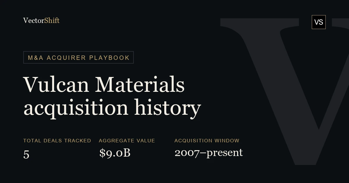 Vulcan Materials acquisition history