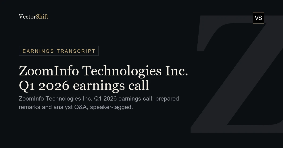ZoomInfo Technologies Inc. Q1 2026 earnings call