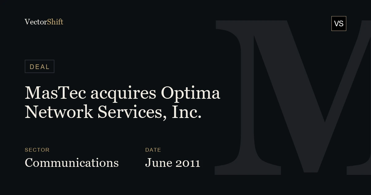MasTec acquires Optima Network Services, Inc. (2011)